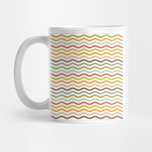 Mid Century Modern Colored Waves Mug